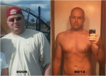 That’s “Fat Ass” me on the left…And the leaner, golf-ball crushing me on the right. I’m hitting the ball further than I did when I was a 21-year-old kid.  I have more energy for golf and my wife loves my “body transformation.” 